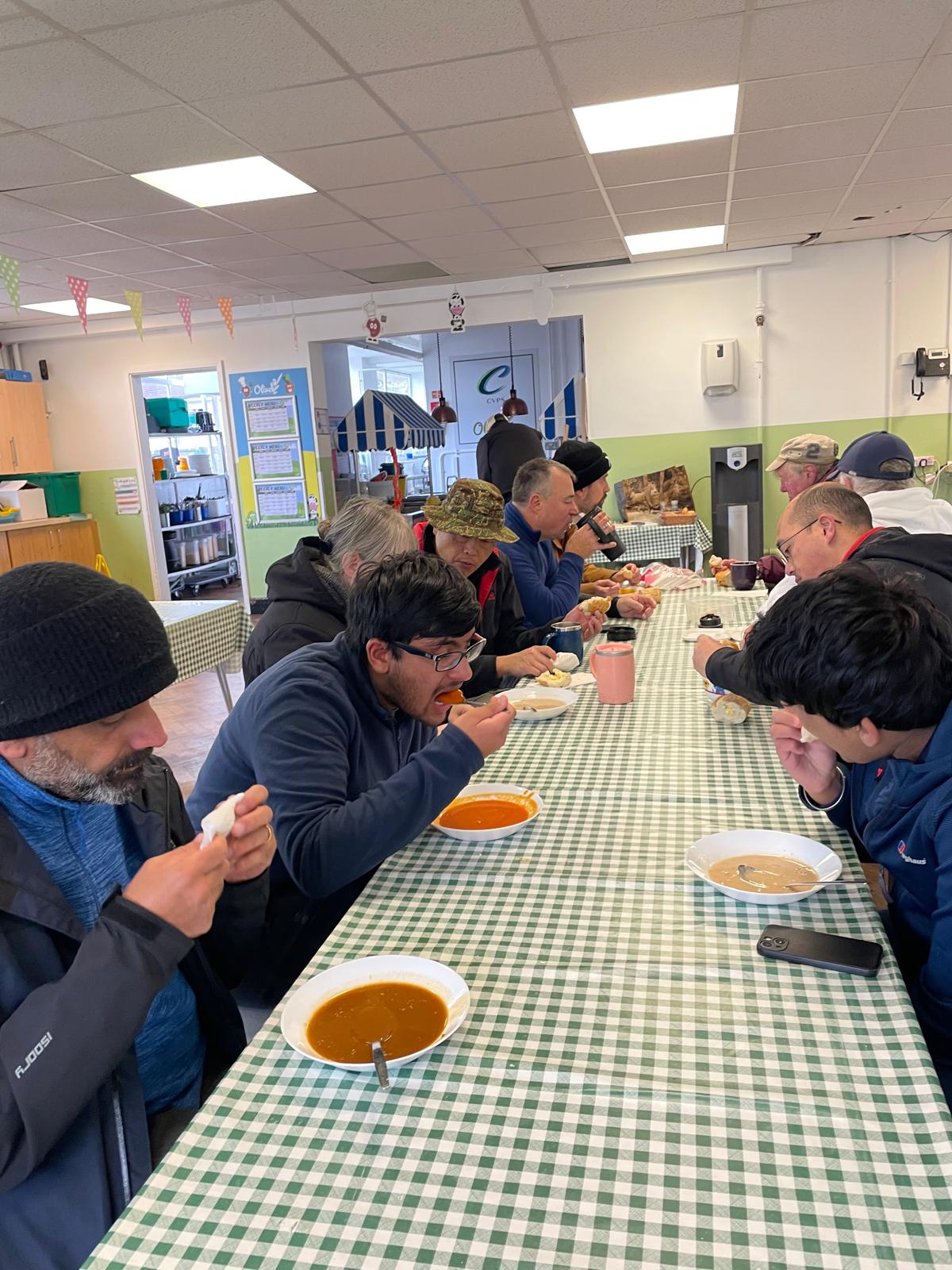 Soup and bread together after Agincourt